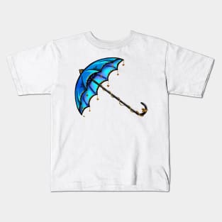 Beautiful Blue Umbrella Kids T-Shirt